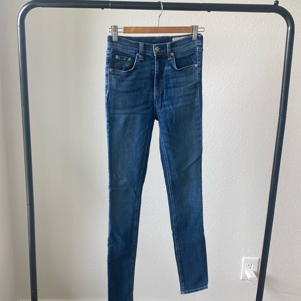 Rag & Bone skinny mid-rise jeans in dark wash size 25